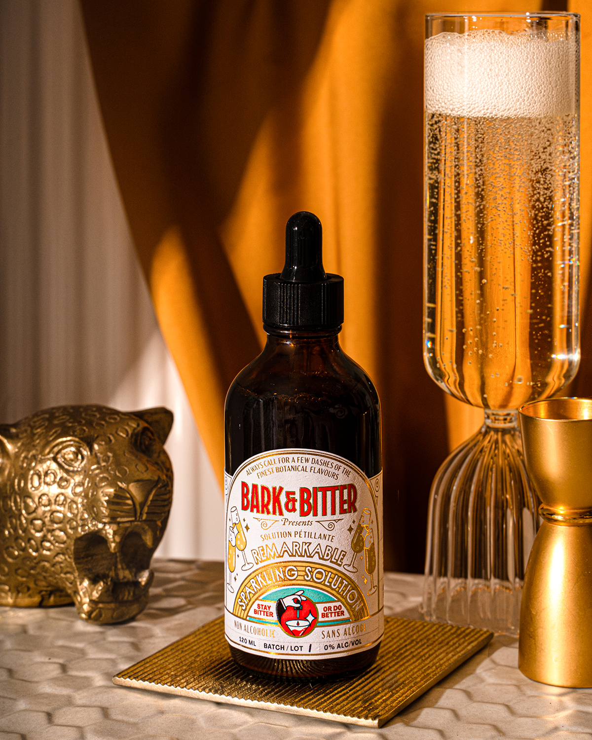 Remarkable Sparkling Solution – Non-alcoholic wine enhancer in a 120ml glass bottle